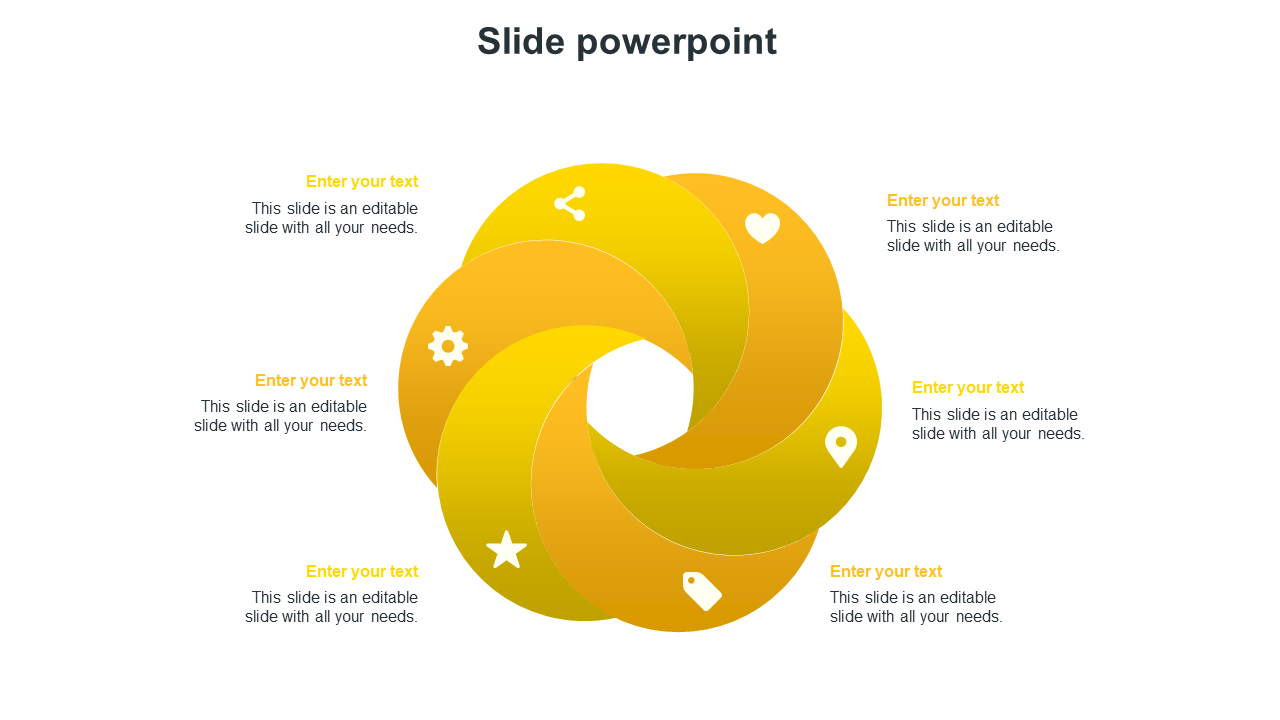 Free - Business Slide PowerPoint Template - Flower Design